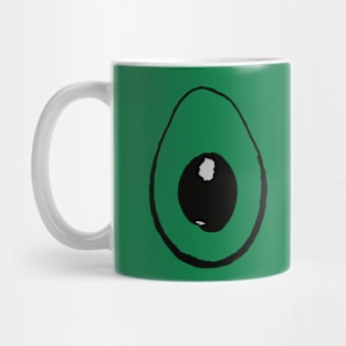 AVOCADO B&W different color background Mug